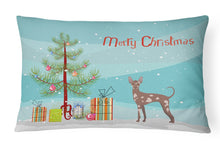 Load image into Gallery viewer, Mexican Hairless Dog Christmas Tree Canvas Fabric Decorative Pillow CK3473PW1216