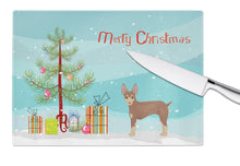 Load image into Gallery viewer, Miniature Fox Terrier Christmas Tree Glass Cutting Boards – Durable, Decorative Kitchen Art Large CK3474LCB