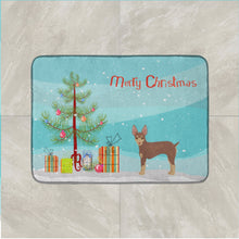 Load image into Gallery viewer, Miniature Fox Terrier Christmas Tree Machine Washable Memory Foam Mat CK3474RUG