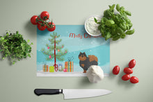 Load image into Gallery viewer, Pomeranian Christmas Tree Glass Cutting Boards – Durable, Decorative Kitchen Art Large CK3477LCB