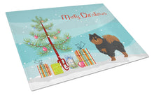 Load image into Gallery viewer, Pomeranian Christmas Tree Glass Cutting Boards – Durable, Decorative Kitchen Art Large CK3477LCB