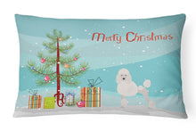 Load image into Gallery viewer, Miniature Poodle Christmas Tree Canvas Fabric Decorative Pillow CK3478PW1216