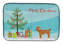 Load image into Gallery viewer, Toy Poodle Christmas Tree Dish Drying Mat – Absorbent, Artistic Kitchen Essentials CK3479DDM