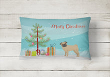 Load image into Gallery viewer, Pug Christmas Tree Canvas Fabric Decorative Pillow CK3481PW1216