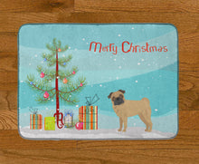 Load image into Gallery viewer, Pug Christmas Tree Machine Washable Memory Foam Mat CK3481RUG