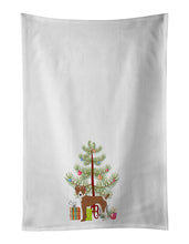 Load image into Gallery viewer, Rat Terrier Christmas Tree White Kitchen Towel Set of 2