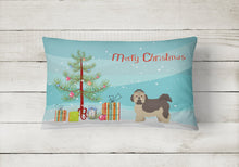 Load image into Gallery viewer, Russian Tsvetnaya Bolonka Lap Dog  Christmas Tree Canvas Fabric Decorative Pillow CK3483PW1216