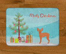 Load image into Gallery viewer, Russkiy Toy or Russian Toy Terrier Christmas Tree Machine Washable Memory Foam Mat CK3484RUG