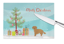 Load image into Gallery viewer, Small Greek Domestic Dog Kokoni Christmas Tree Glass Cutting Boards – Durable, Decorative Kitchen Art Large CK3486LCB