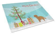 Load image into Gallery viewer, Small Greek Domestic Dog Kokoni Christmas Tree Glass Cutting Boards – Durable, Decorative Kitchen Art Large CK3486LCB