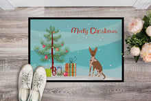 Load image into Gallery viewer, Tan Abyssinian or African Hairless Dog Christmas Tree Doormat - 24x36 Decorative Floor Mat – Indoor/Outdoor Rug with Artistic Flair CK3491JMAT