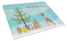 Load image into Gallery viewer, Tan Abyssinian or African Hairless Dog Christmas Tree Glass Cutting Boards – Durable, Decorative Kitchen Art Large CK3491LCB