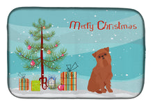 Load image into Gallery viewer, Brussels Griffon Christmas Tree Dish Drying Mat – Absorbent, Artistic Kitchen Essentials CK3494DDM
