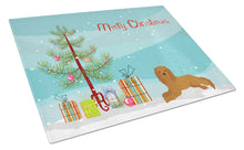 Load image into Gallery viewer, Ruby Cavalier King Charles Spaniel Christmas Tree Glass Cutting Boards – Durable, Decorative Kitchen Art Large CK3495LCB