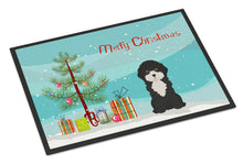 Load image into Gallery viewer, Black and White Cyprus Poodle Christmas Tree Doormat - 24x36 Decorative Floor Mat – Indoor/Outdoor Rug with Artistic Flair CK3497JMAT