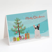 Load image into Gallery viewer, Black and White French Bulldog Christmas Tree Greeting Cards -  Blank Note Cards – 8-Pack of Artist-Designed Cards with Envelopes