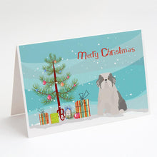 Load image into Gallery viewer, Odis Odessa Domestic Ideal Dog Christmas Tree Greeting Cards -  Blank Note Cards – 8-Pack of Artist-Designed Cards with Envelopes