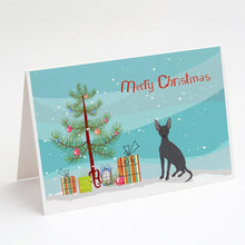 Load image into Gallery viewer, Peruvian Hairless Dog Christmas Tree Greeting Cards -  Blank Note Cards – 8-Pack of Artist-Designed Cards with Envelopes