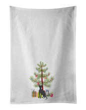 Load image into Gallery viewer, Peruvian Hairless Dog Christmas Tree White Kitchen Towel Set of 2