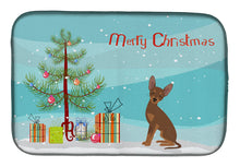 Load image into Gallery viewer, Brown Prague Ratter Christmas Tree Dish Drying Mat – Absorbent, Artistic Kitchen Essentials CK3508DDM