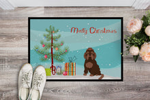 Load image into Gallery viewer, Brown Russian Tsvetnaya Bolonka Lap Dog  Christmas Tree Doormat - 24x36 Decorative Floor Mat – Indoor/Outdoor Rug with Artistic Flair CK3509JMAT