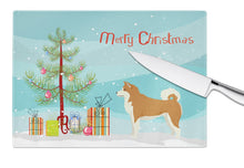 Load image into Gallery viewer, Akita Christmas Tree Glass Cutting Boards – Durable, Decorative Kitchen Art Large CK3512LCB