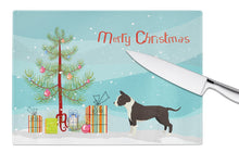 Load image into Gallery viewer, American Staffordshire Terrier Christmas Tree Glass Cutting Boards – Durable, Decorative Kitchen Art Large CK3515LCB