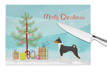 Load image into Gallery viewer, Basenji Christmas Tree Glass Cutting Boards – Durable, Decorative Kitchen Art Large CK3517LCB