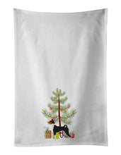 Load image into Gallery viewer, Basenji Christmas Tree White Kitchen Towel Set of 2
