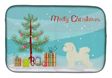 Load image into Gallery viewer, Bichon Frise Christmas Tree Dish Drying Mat – Absorbent, Artistic Kitchen Essentials CK3521DDM