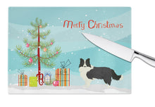 Load image into Gallery viewer, Border Collie Christmas Tree Glass Cutting Boards – Durable, Decorative Kitchen Art Large CK3522LCB
