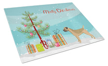 Load image into Gallery viewer, Border Terrier Christmas Tree Glass Cutting Boards – Durable, Decorative Kitchen Art Large CK3523LCB