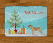 Load image into Gallery viewer, Border Terrier Christmas Tree Machine Washable Memory Foam Mat CK3523RUG
