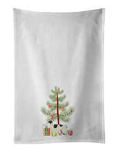 Load image into Gallery viewer, Borzoi Christmas Tree White Kitchen Towel Set of 2