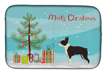 Load image into Gallery viewer, Boston Terrier Christmas Tree Dish Drying Mat – Absorbent, Artistic Kitchen Essentials CK3525DDM
