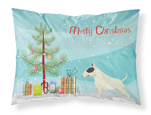 Load image into Gallery viewer, Black and White Bull Terrier Christmas Tree  Standard Pillowcase – Artistic Decorative Front, White Back CK3527PILLOWCASE