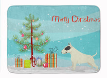 Load image into Gallery viewer, Black and White Bull Terrier Christmas Tree Machine Washable Memory Foam Mat CK3527RUG