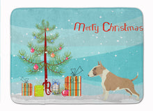 Load image into Gallery viewer, Fawn and White Bull Terrier Christmas Tree Machine Washable Memory Foam Mat CK3528RUG
