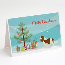 Load image into Gallery viewer, Cavalier Spaniel Christmas Tree Greeting Cards -  Blank Note Cards – 8-Pack of Artist-Designed Cards with Envelopes