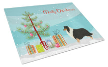 Load image into Gallery viewer, Collie Christmas Tree Glass Cutting Boards – Durable, Decorative Kitchen Art Large CK3532LCB