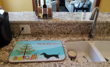 Load image into Gallery viewer, Dachshund Christmas Tree Dish Drying Mat – Absorbent, Artistic Kitchen Essentials CK3533DDM