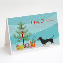 Load image into Gallery viewer, Dachshund Christmas Tree Greeting Cards -  Blank Note Cards – 8-Pack of Artist-Designed Cards with Envelopes