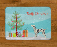 Load image into Gallery viewer, Dalmatian Christmas Tree Machine Washable Memory Foam Mat CK3534RUG