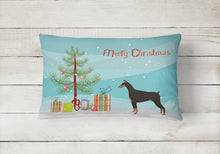 Load image into Gallery viewer, Doberman Pinscher Christmas Tree Canvas Fabric Decorative Pillow CK3535PW1216