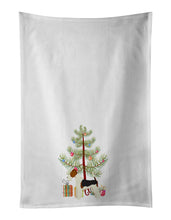 Load image into Gallery viewer, Fox Terrier Christmas Tree White Kitchen Towel Set of 2