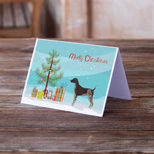 Load image into Gallery viewer, German Shorthaired Pointer Christmas Tree Greeting Cards -  Blank Note Cards – 8-Pack of Artist-Designed Cards with Envelopes