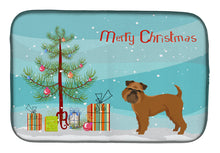 Load image into Gallery viewer, Brussels Griffon Christmas Tree Dish Drying Mat – Absorbent, Artistic Kitchen Essentials CK3544DDM