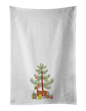 Load image into Gallery viewer, Ibizan Hound Christmas Tree White Kitchen Towel Set of 2