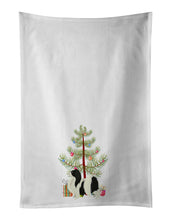 Load image into Gallery viewer, Japanese Chin Christmas Tree White Kitchen Towel Set of 2