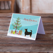 Load image into Gallery viewer, Lancashire Terrier Christmas Tree Greeting Cards -  Blank Note Cards – 8-Pack of Artist-Designed Cards with Envelopes